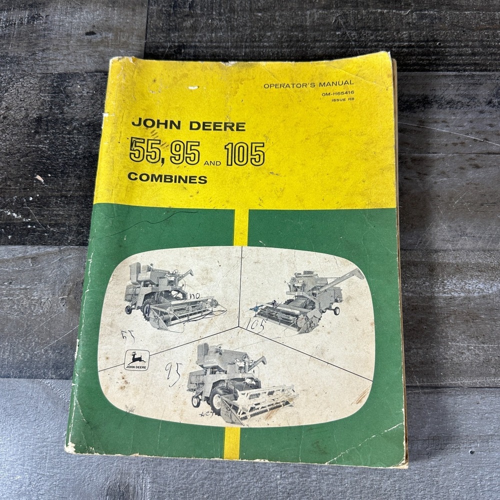 Operator's Manual, John Deere 55, 95 and 105 Combines, OM-H665416, Paperback